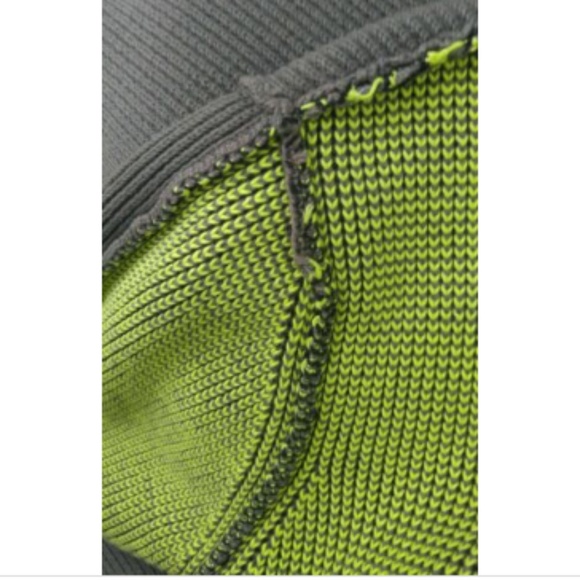 T Alexander Wang Mens Knit Sweater Gray Lime Green M ?(no tag)  Imperfect - Picture 4 of 6